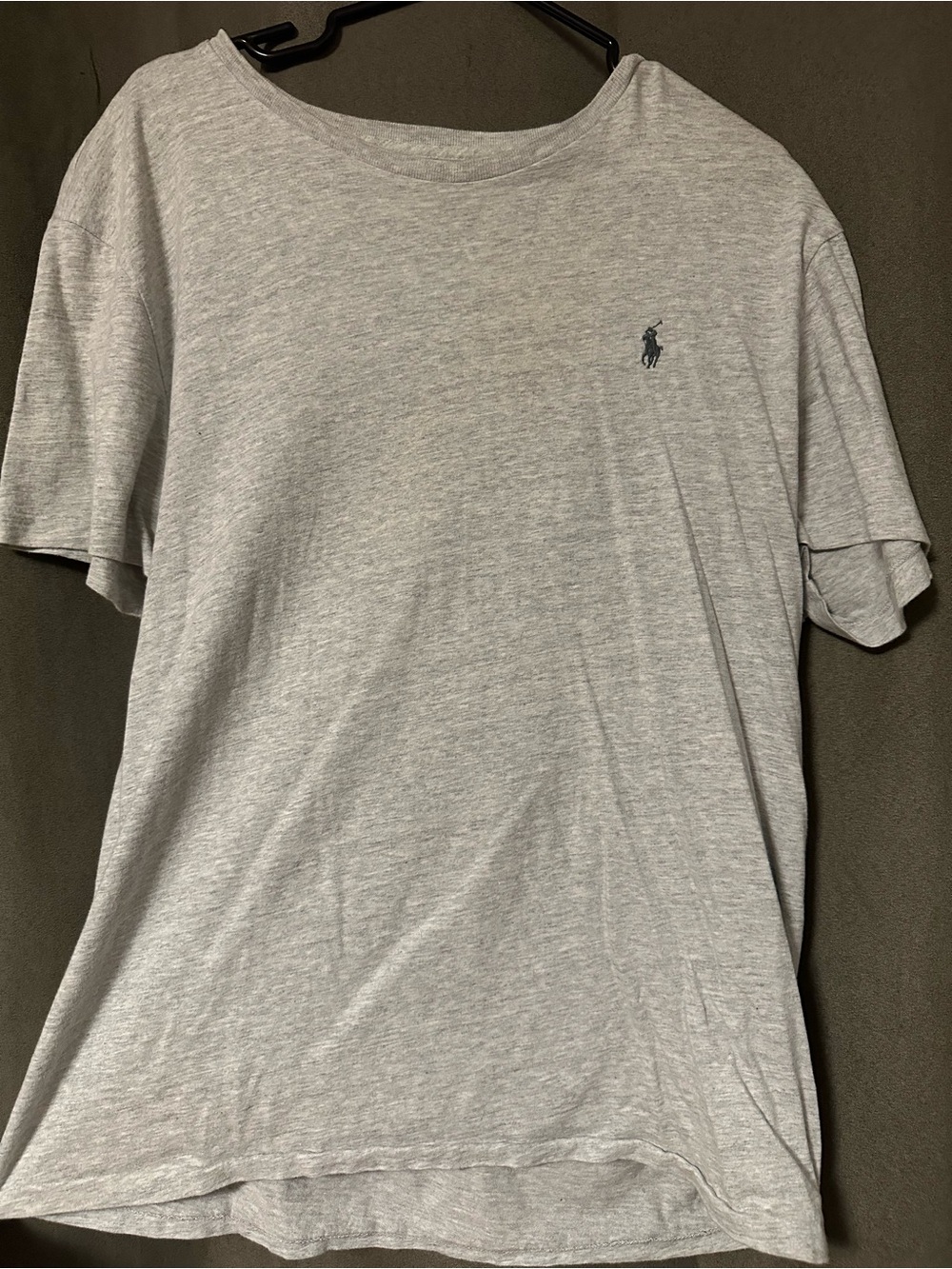 Polo by Ralph Lauren Light Gray Short Sleeve Tee with Navy Logo